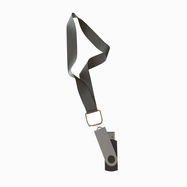 3D USB Stick on Lanyard - 3D Asset