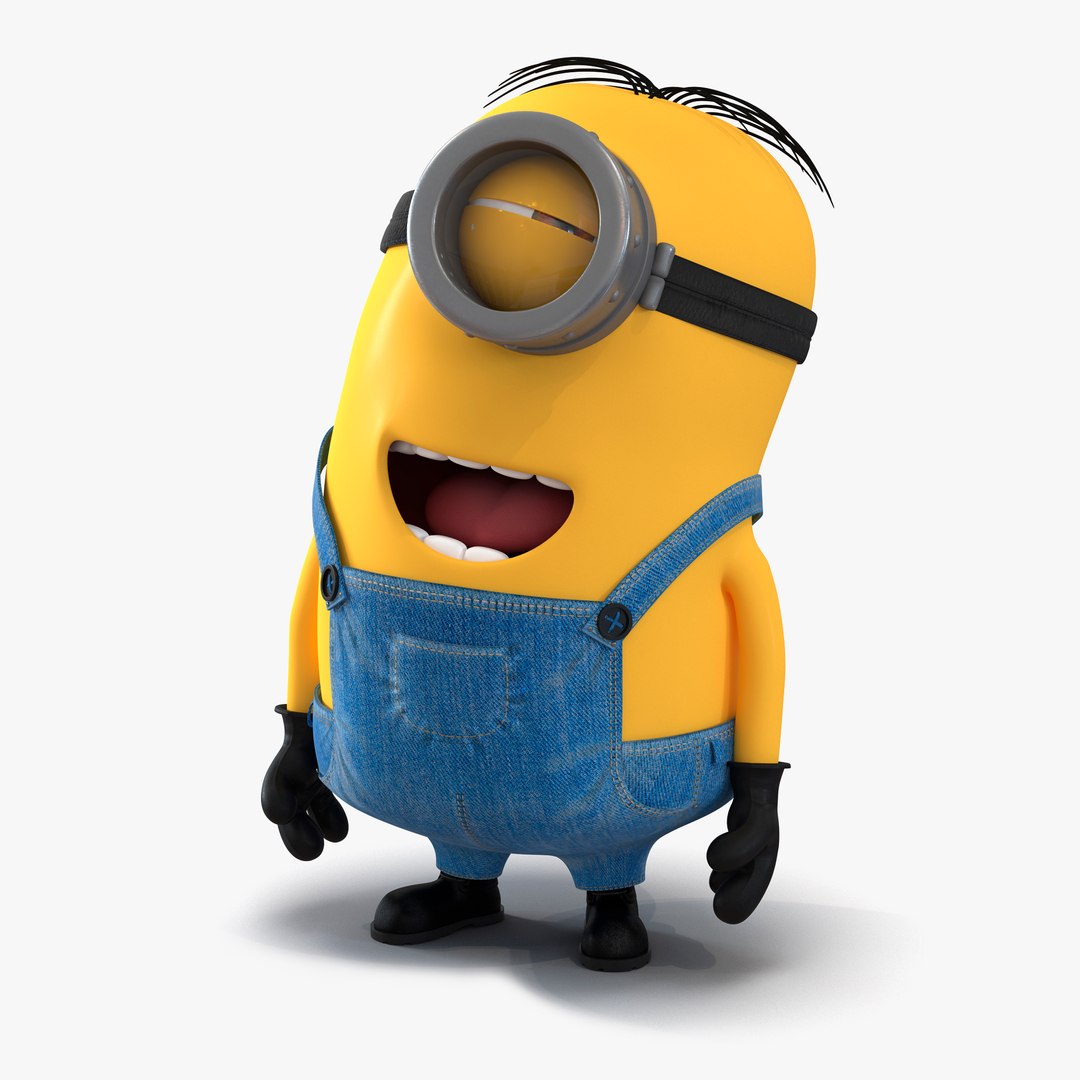 Short One Eyed Minion Pose 4 3D model preview
