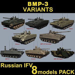 3d model russian bmp-3