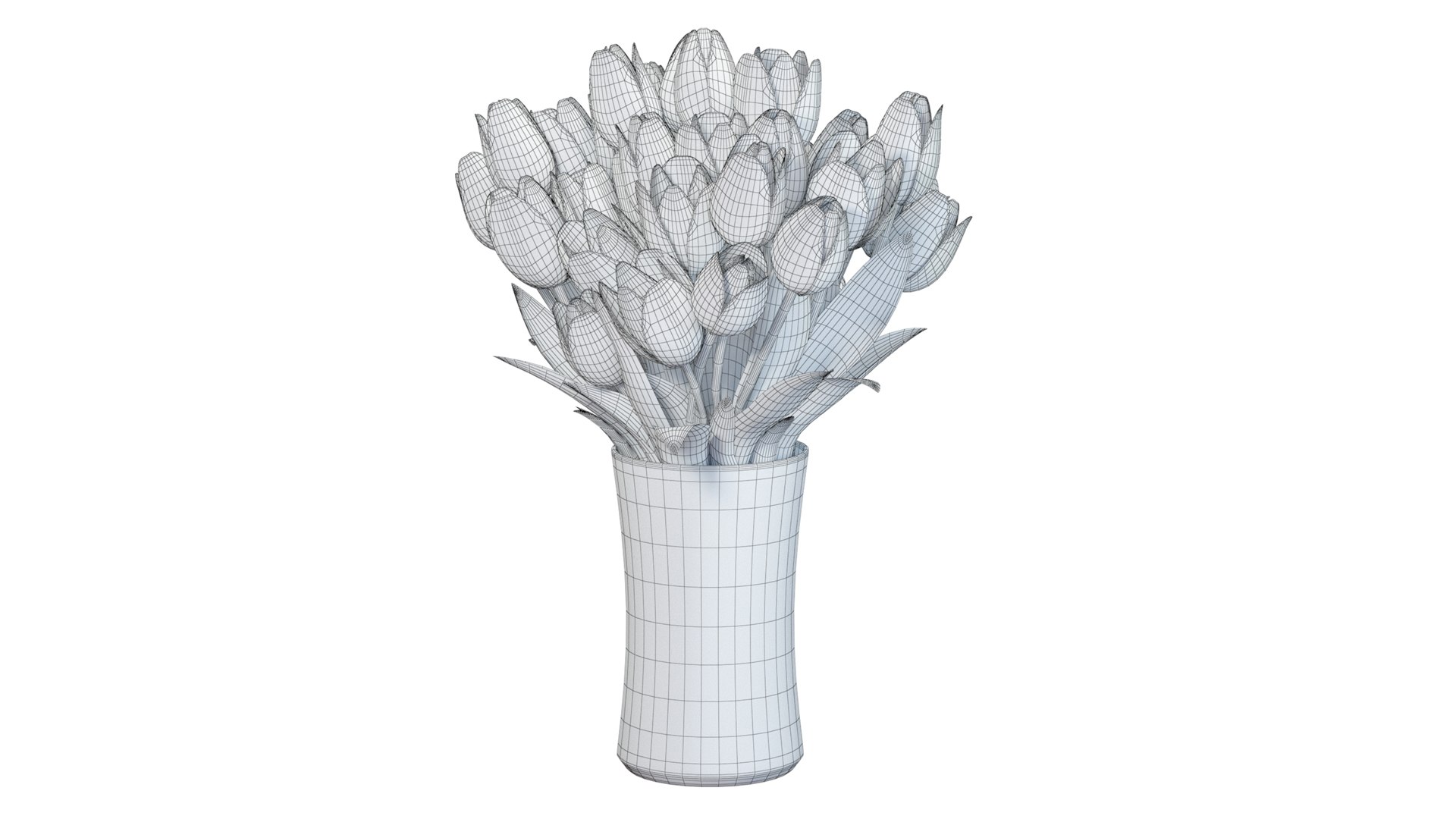 3D Model Flower Set 26 Yellow Tulips Bouquet - TurboSquid 1959208