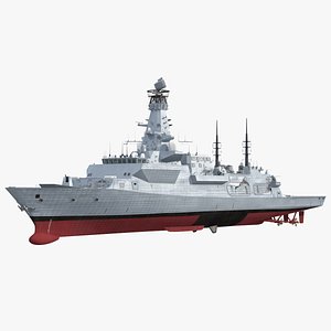 Type 26 Global Combat Ship Rigged 3D