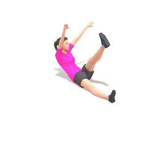 3D exercise woman
