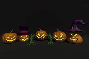 Halloween Pumpkin Head Vol 1-5 3D model