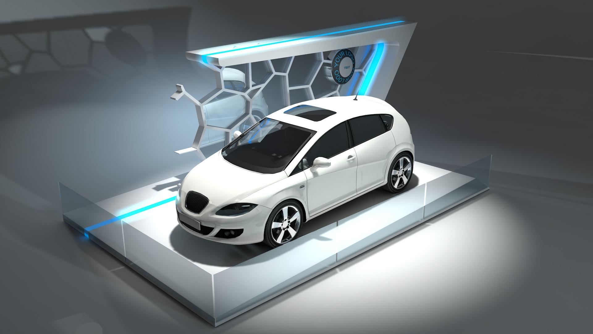 Car Exhibition Stand Collection 3D TurboSquid 1728786