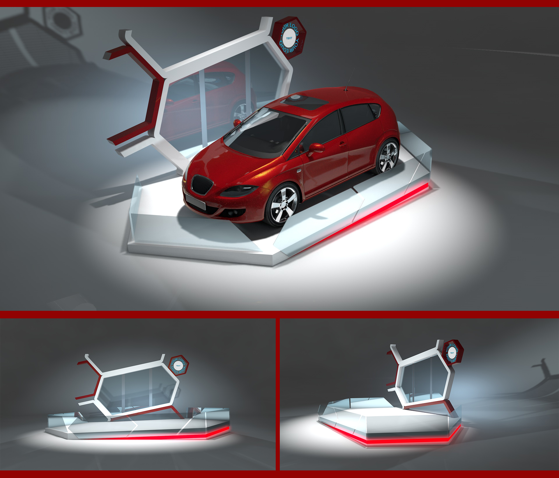 Car Exhibition Stand Collection 3D TurboSquid 1728786