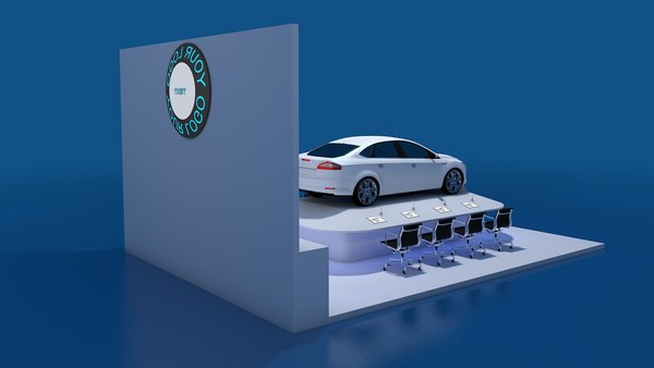modelo 3d Colección de stands de exhibición de automóviles - TurboSquid ...