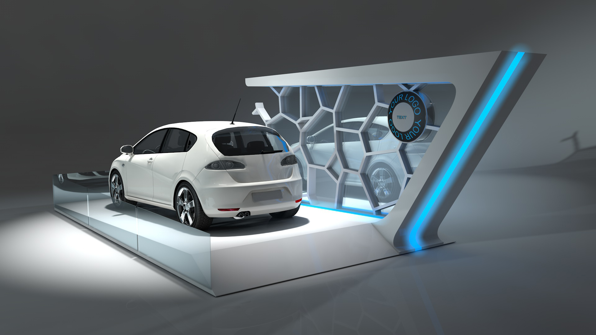 Car Exhibition Stand Collection 3D TurboSquid 1728786