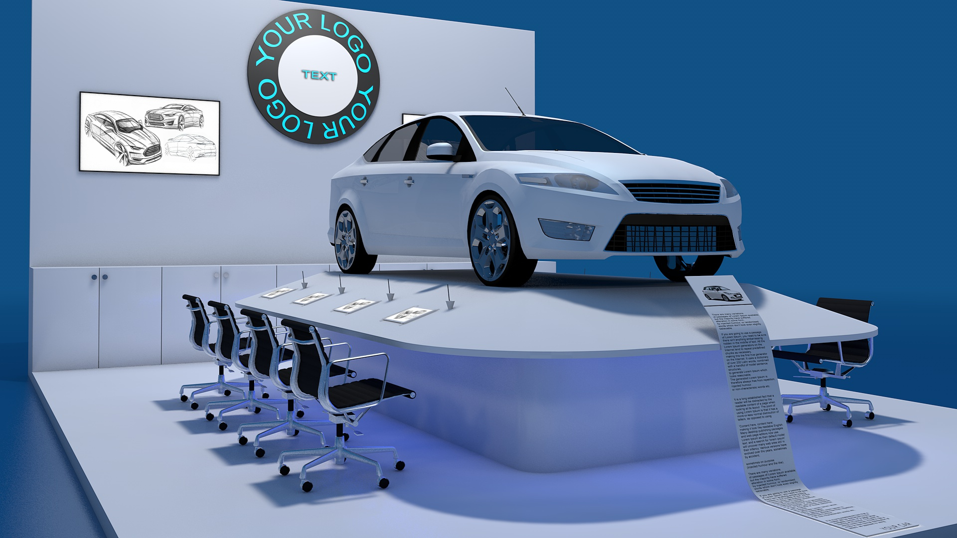 Car Exhibition Stand Collection 3D TurboSquid 1728786