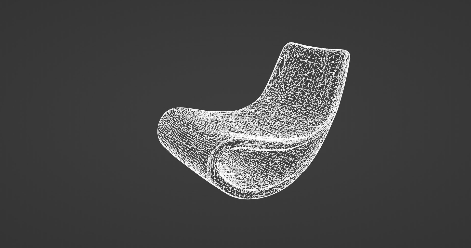 Minimalist Sculptural Wooden Rocking Chair Model - TurboSquid 2386928
