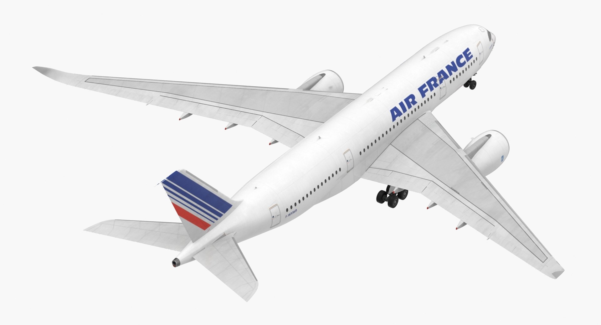 Airbus A350-800 Air France 3D Model 3D model preview