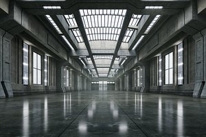Cinematic Vehicle Hangar - Cinematic Environment - 003 3D
