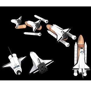 space craft shuttle 3d max