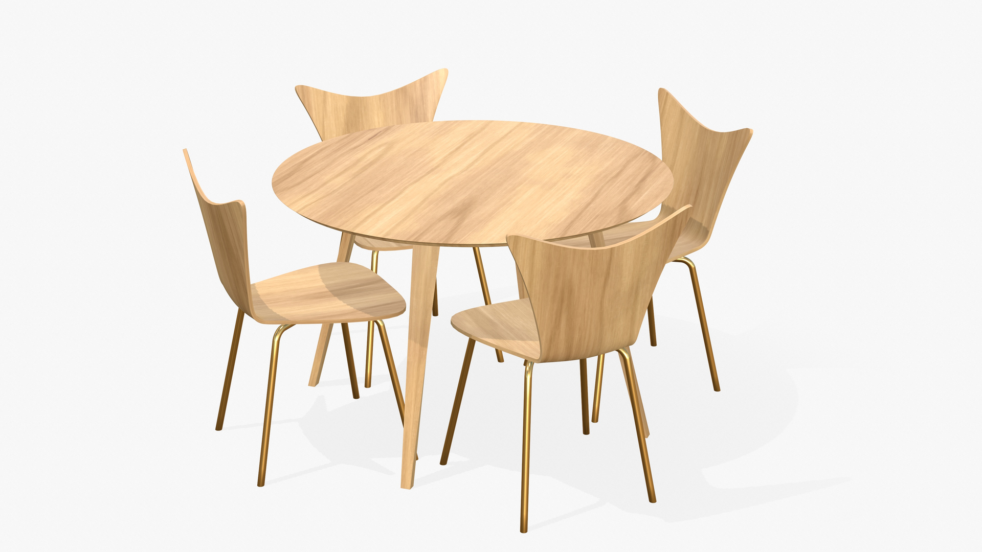 Dining Table 4 Seater Modern 3D Model TurboSquid 1792428
