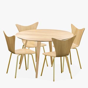 Dining Table 4 Seater Modern 3D model