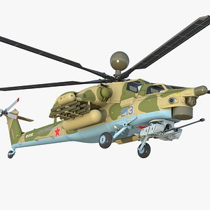 3D attack helicopter mi 28n model