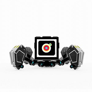 quad pod robot guns 3D model