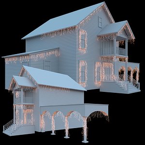 3D model Christmas home decoration set