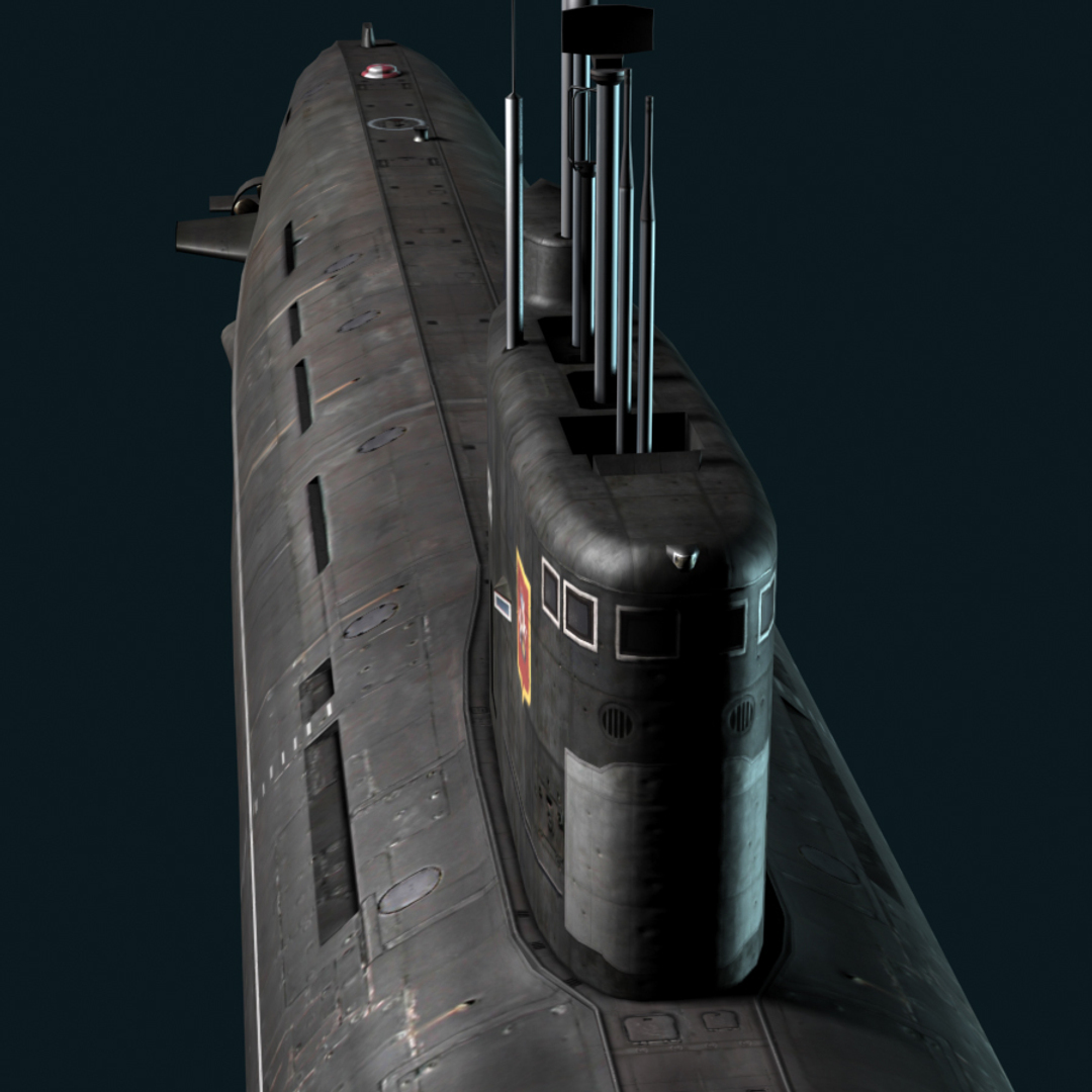 Tango Class Attack Submarine 3d Model