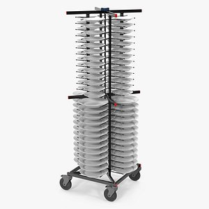 Stainless Steel Professional Plate Rack with Plates
