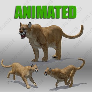 3ds max mountain lion animations