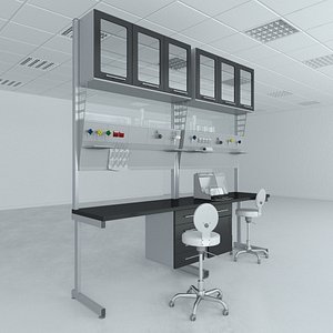3D lab furniture typical set