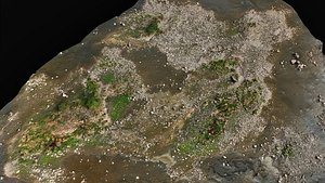 3D debris stones beach pt7 PBR photogrammetry model