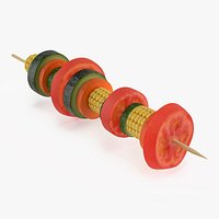 Vegetables on Wooden Skewer
