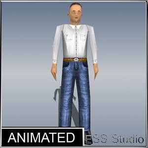 male human animation max
