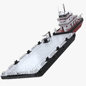 3D Pushboat with Pontoon