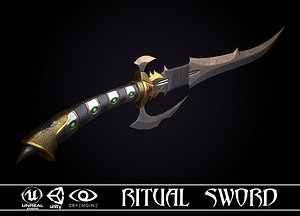 3D ritual sword model