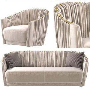 3D sofa armchair sharpei