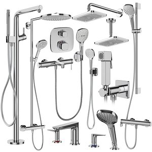 Faucets and shower systems Hansgrohe set 174 3D model