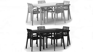 Set armchair and table Gruvyer by Grand Soleil