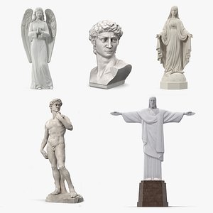 stone statues 4 model