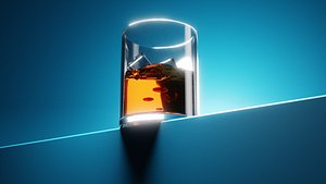 Photorealistic Whiskey Glass 3D Model - Premium Asset