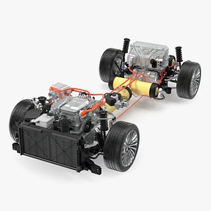 Toyota Mirai Hydrogen Fuel Cell System 3D model