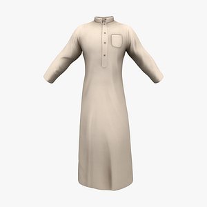 Men Traditional Arabic Long Skirt Islamic Prayer Dress Thobe Jubba