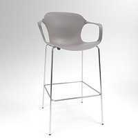 Fritzhansen Nap KS69 bar stool silver grey