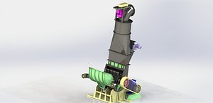 3D Hammer crusher separator rotary feeder for mining
