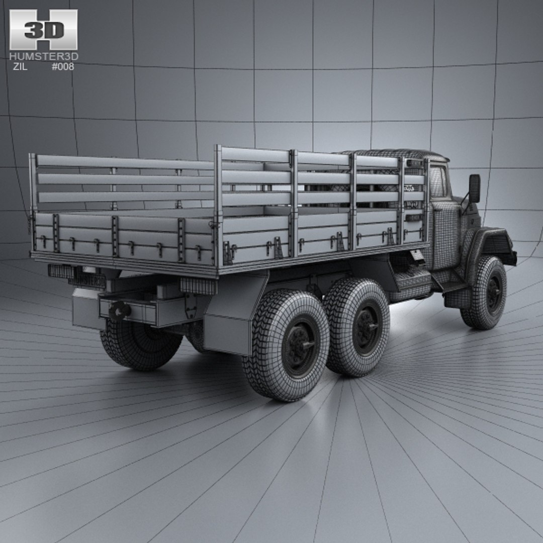 zil 131 flatbed 3d model