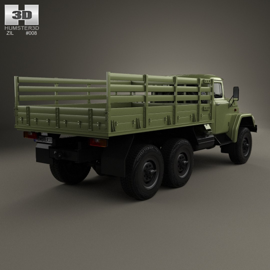 zil 131 flatbed 3d model