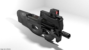 Arma de fogo modelo 3D gratuito - .obj .dae - Free3D