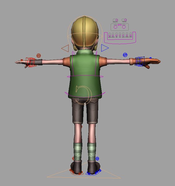 3d model kid cartoon character