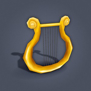 greek harp 3D model