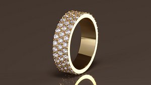 Infinity rings with diamonds 3D