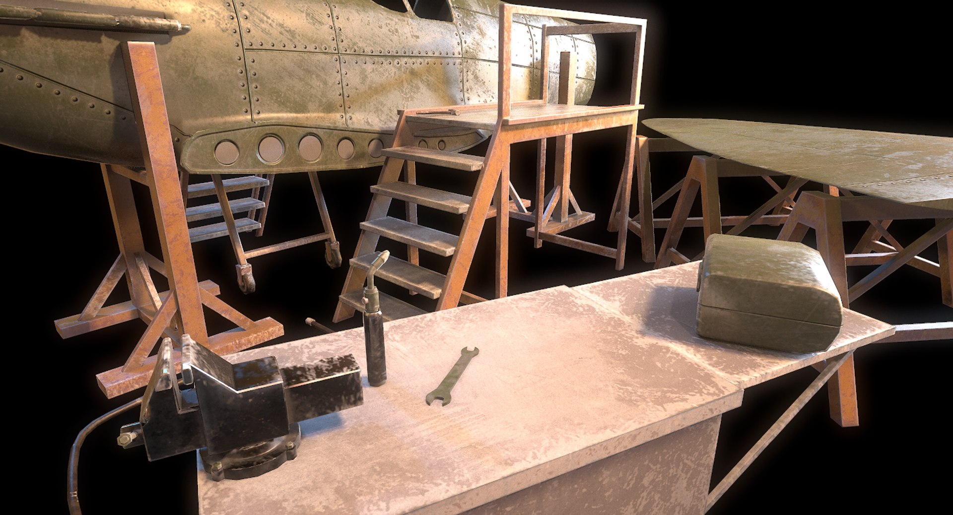 3D model airplane workbench aircraft https://p.turbosquid.com/ts-thumb/1D/kxtyzS/4lcCwY38/screenshot339/png/1591367431/1920x1080/fit_q87/c1ce1045d65065d0f99fa0a39f02c2d1a7839990/screenshot339.jpg