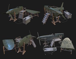 3D model airplane workbench aircraft