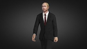 Putin Vladimir Putin 3D Character Low-poly 3D model model