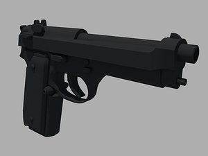 3d beretta m9 handgun