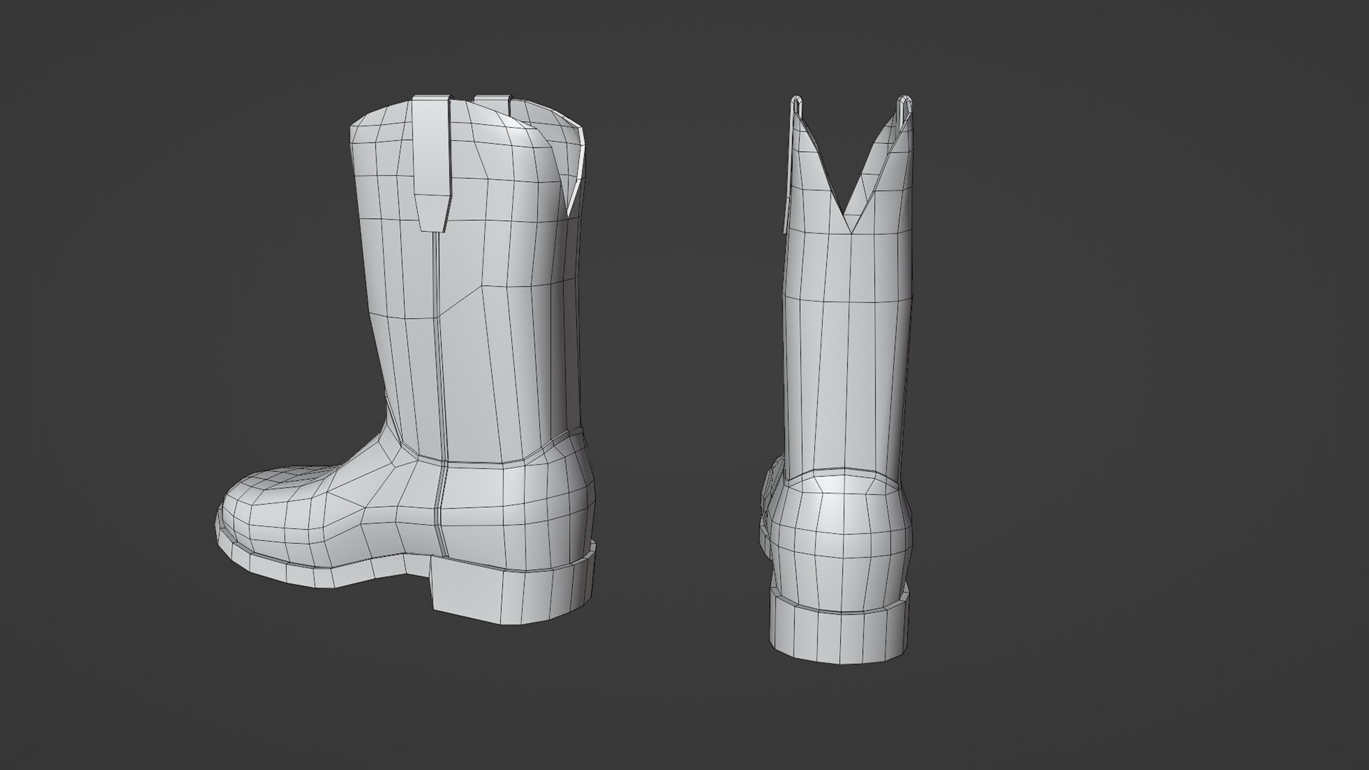 leather boots Low-poly 3D model https://p.turbosquid.com/ts-thumb/1D/zI9ryc/Vz/wireframe2/png/1725892784/1920x1080/fit_q87/d29c4f4a2fece5ebaa97aee2d93f6717eb860696/wireframe2.jpg